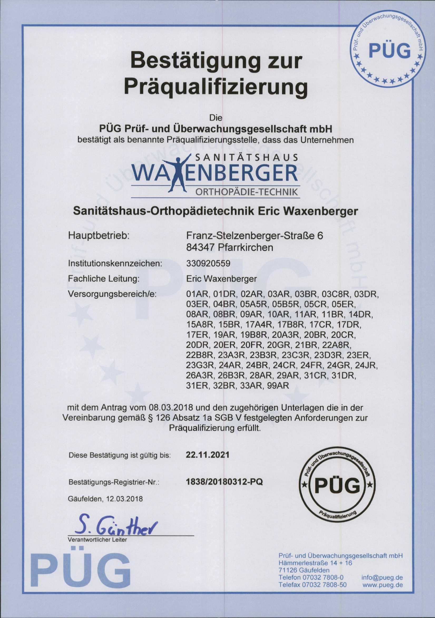 Qualitätsmanagement / Zertifizierung Sanitätshaus